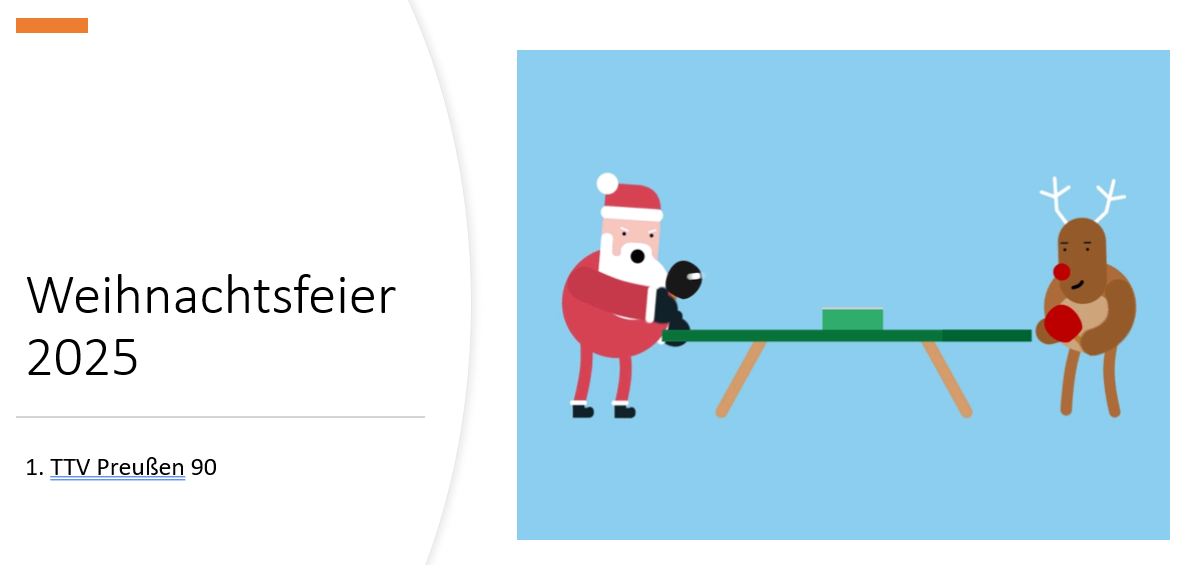 Logo der Weihnachtsfeier des Tischtennisvereins.
