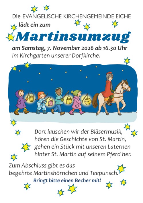 Martinsumzug26 Plakat für den Martinsumzug in Eiche.